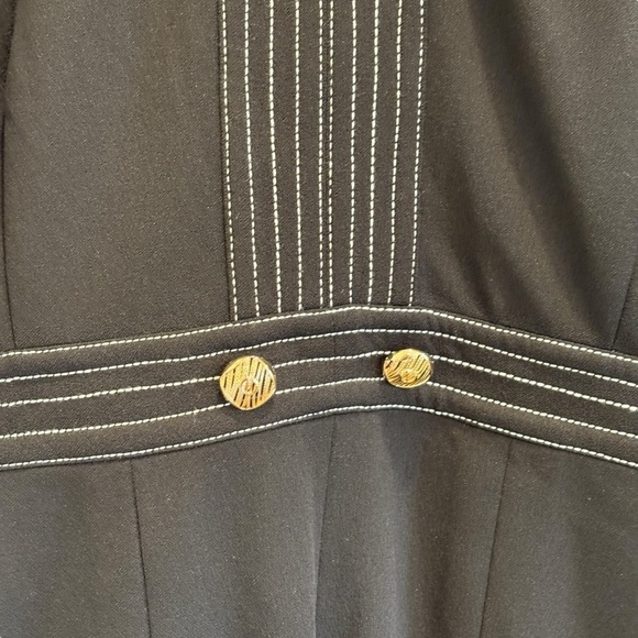 Ming Wang Pleated Knee-Length Dress Black Dress Size Small - Picture 14 of 15